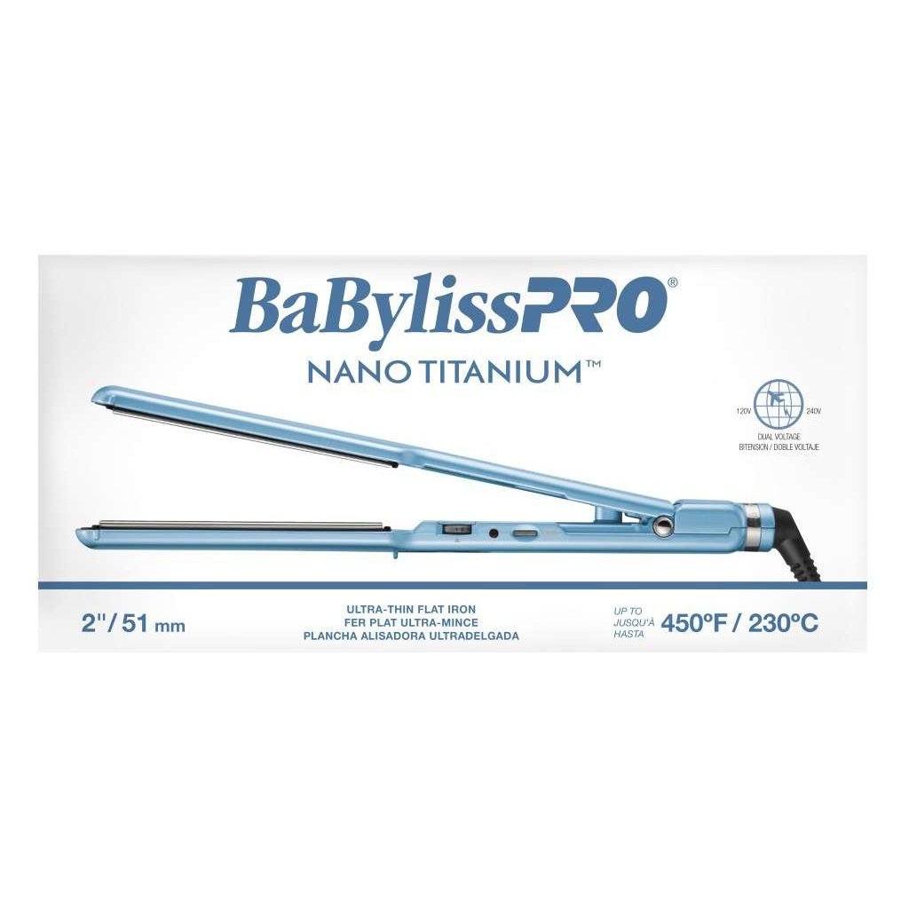BaBylissPRO Nano Titanium Ultra-Thin Straightener 2” – Sleek, Smooth, Salon-Quality Hair BaBylissPRO Nano Titanium Ultra-Thin Straightener 2” – Sleek, Smooth, Salon-Quality Hair