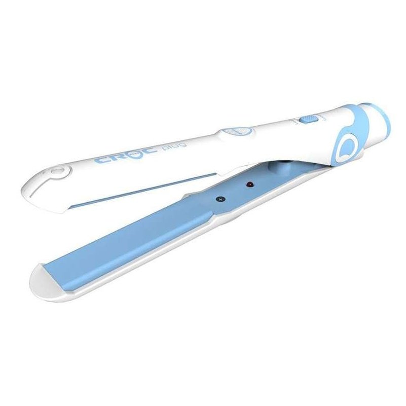 Croc Plug Detachable Mini Flat Iron White Blue Croc Plug Detachable Mini Flat Iron White Blue