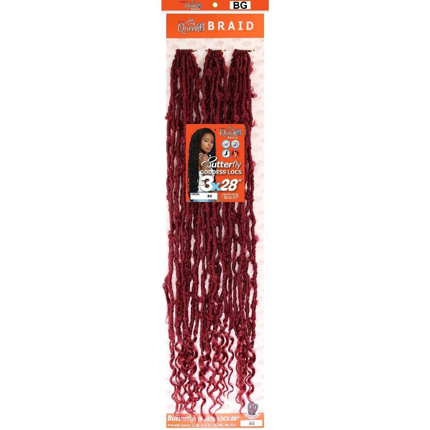 Urban Beauty Queen B Braid Synthetic Butterfly Goddess Locs – 28” 3X Value Pack (Color BG) Urban Beauty Queen B Braid Synthetic Butterfly Goddess Locs – 28” 3X Value Pack (Color BG)