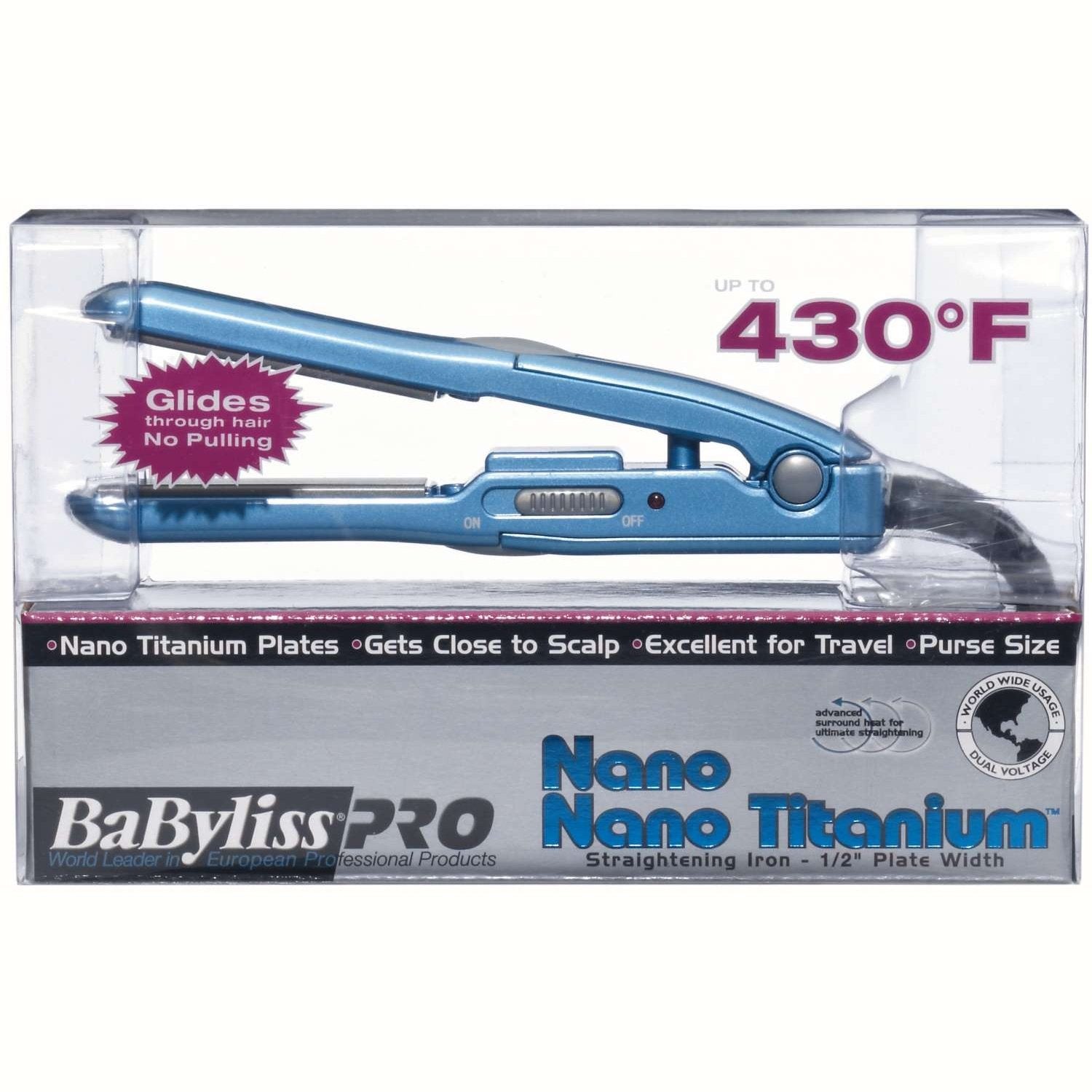 BaBylissPRO Nano Titanium Mini Straightening Iron BaBylissPRO Nano Titanium Mini Straightening Iron