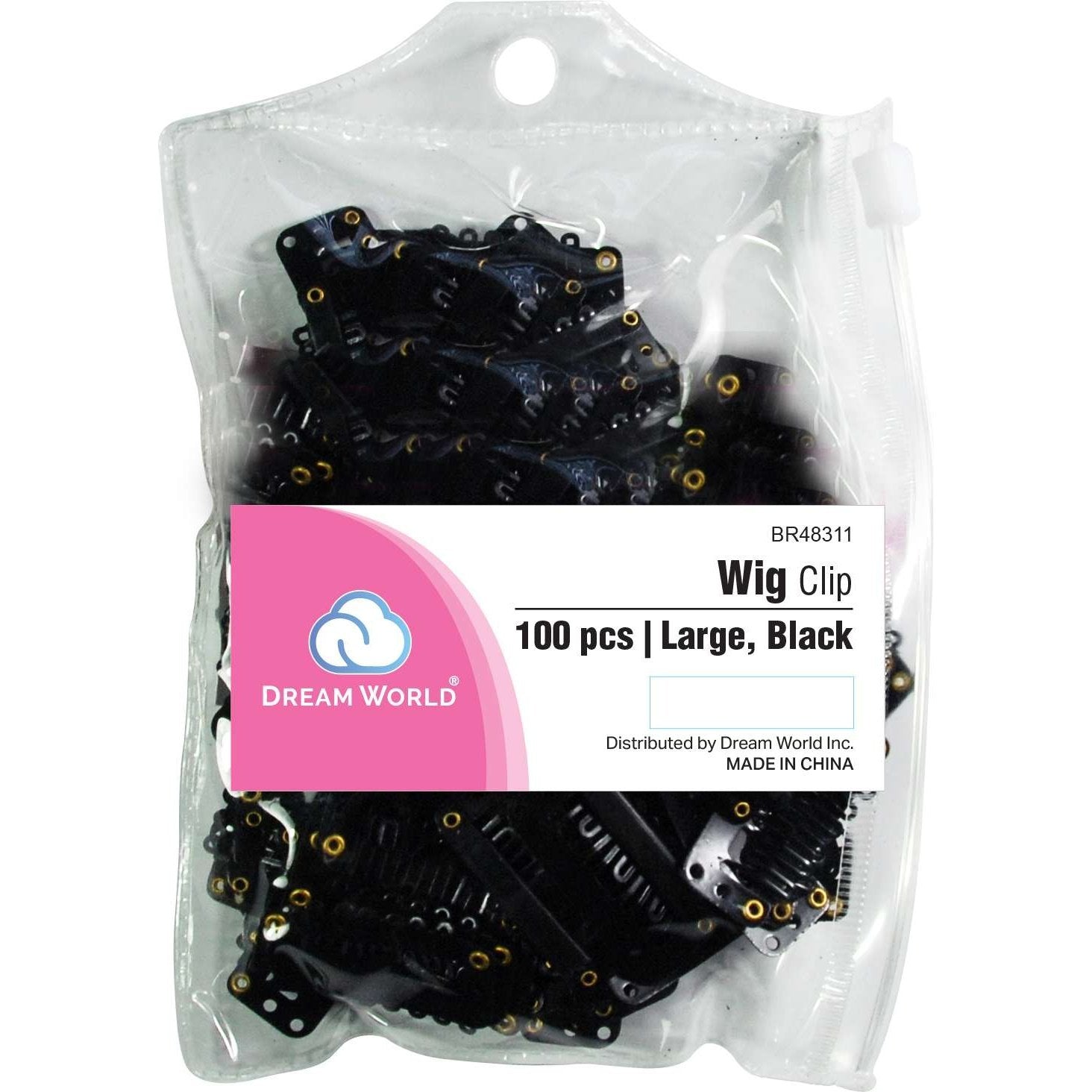 Brittny Wig Clip 100Pc Black – Secure, Comfortable Hold for Wigs, Weaves & Extensions Brittny Wig Clip 100Pc Black