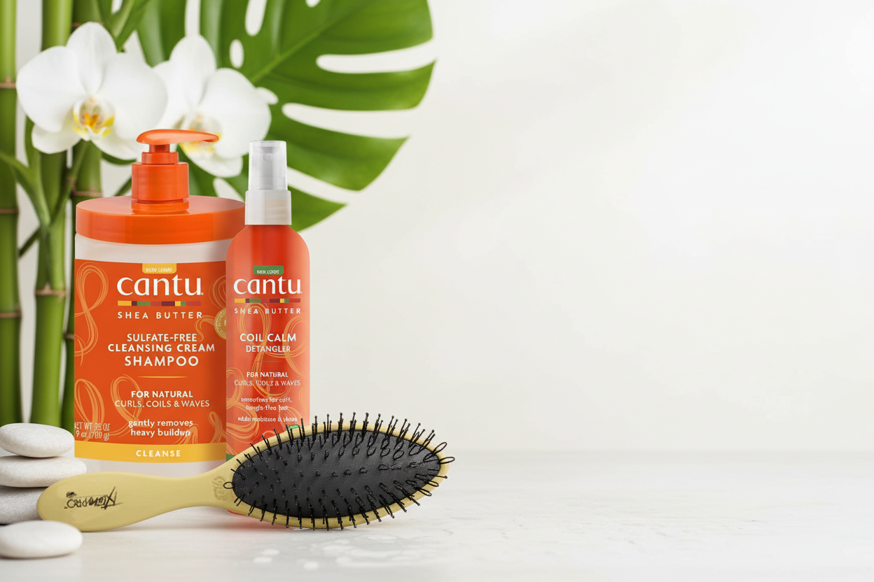 Clean & Natural Hair Care Bundle - Cantu Shea Butter & Txture Pro Brush | Finesse Beauty Supply Clean & Natural Hair Care Bundle - Cantu Shea Butter & Txture Pro Brush | Finesse Beauty Supply