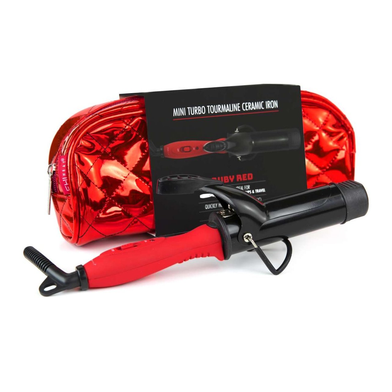 FHI Heat Platform Mini Red Curling Iron (with Pouch) FHI Heat Platform Mini Red Curling Iron (with Pouch)