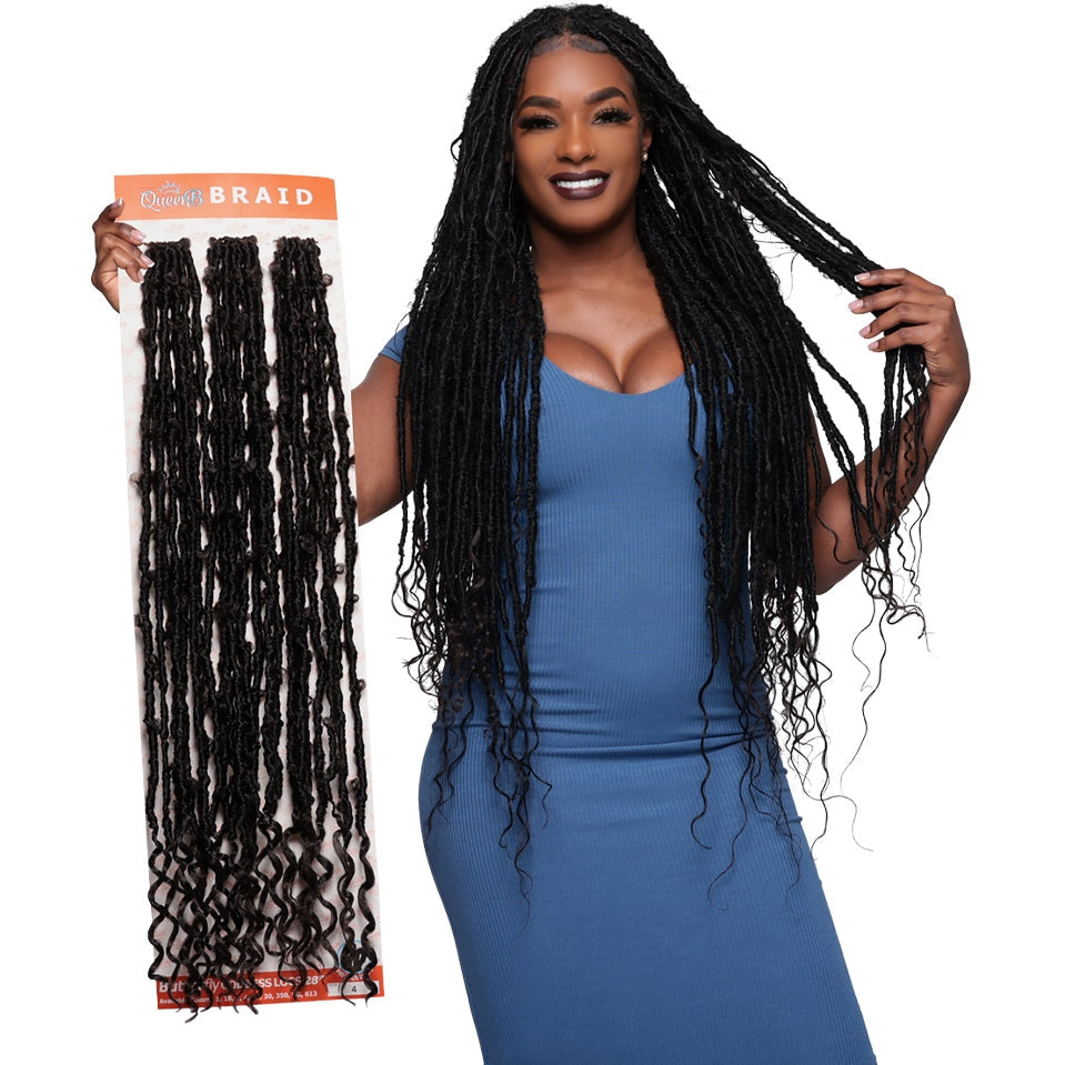 Urban Beauty Queen B Braid Synthetic Butterfly Goddess Locs – 28” 3X Value Pack (Color BG) Urban Beauty Queen B Braid Synthetic Butterfly Goddess Locs – 28” 3X Value Pack (Color BG)