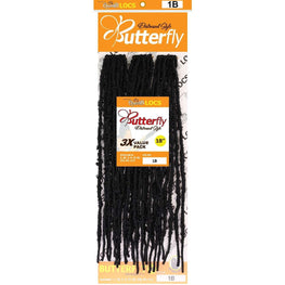 Synthetic Queen B 3X Butterfly Locs – 18” 3X Value Pack (Color 1B)