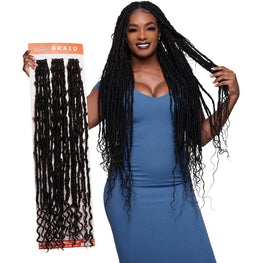Synthetic Queen B 3X Butterfly Locs – 18” 3X Value Pack (Color 1B)